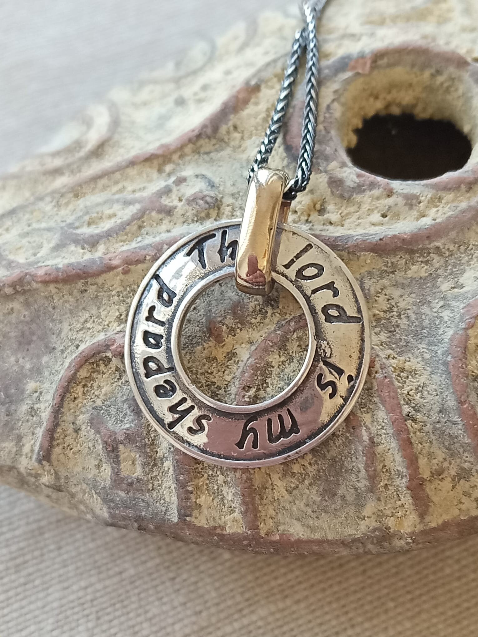 מדליון כסף סטרלינג 925 וזהב יוניסקס