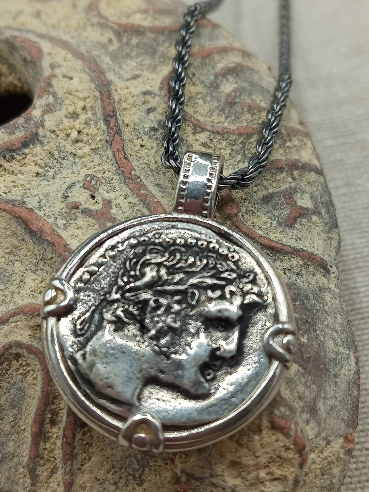 Tyrian Shekel Coin Unisex Pendant made of Sterling Silver
