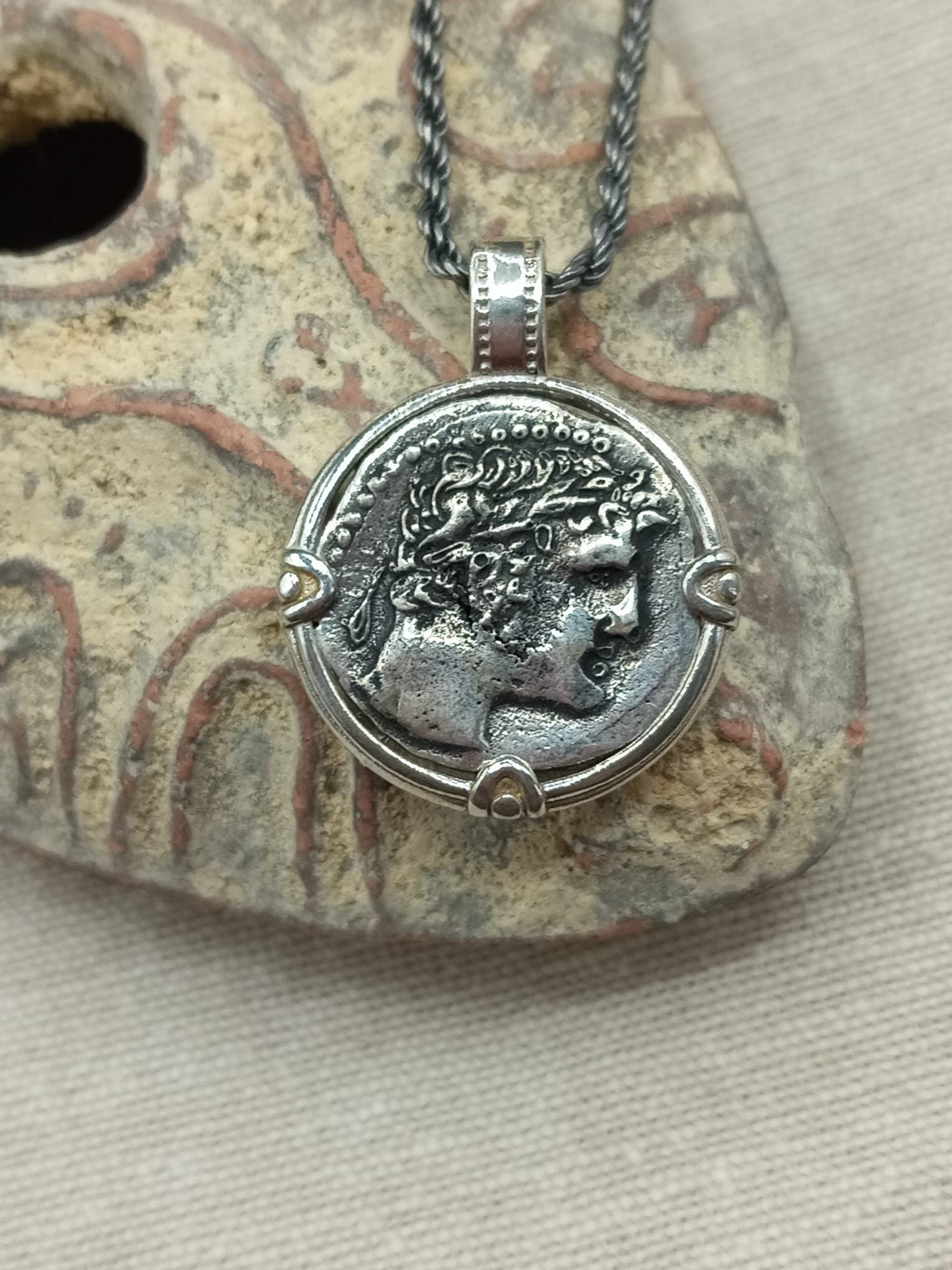 Tyrian Shekel Coin Unisex Pendant made of Sterling Silver