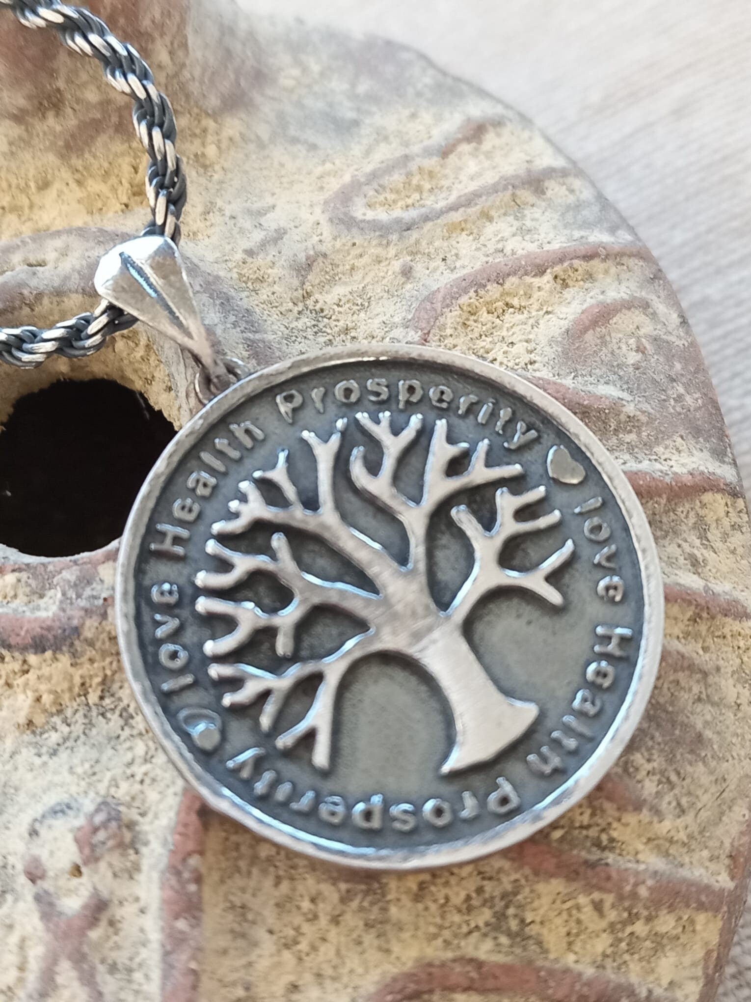 Sterling Silver King Solomon's Seal & Tree of Life Unisex Pendant