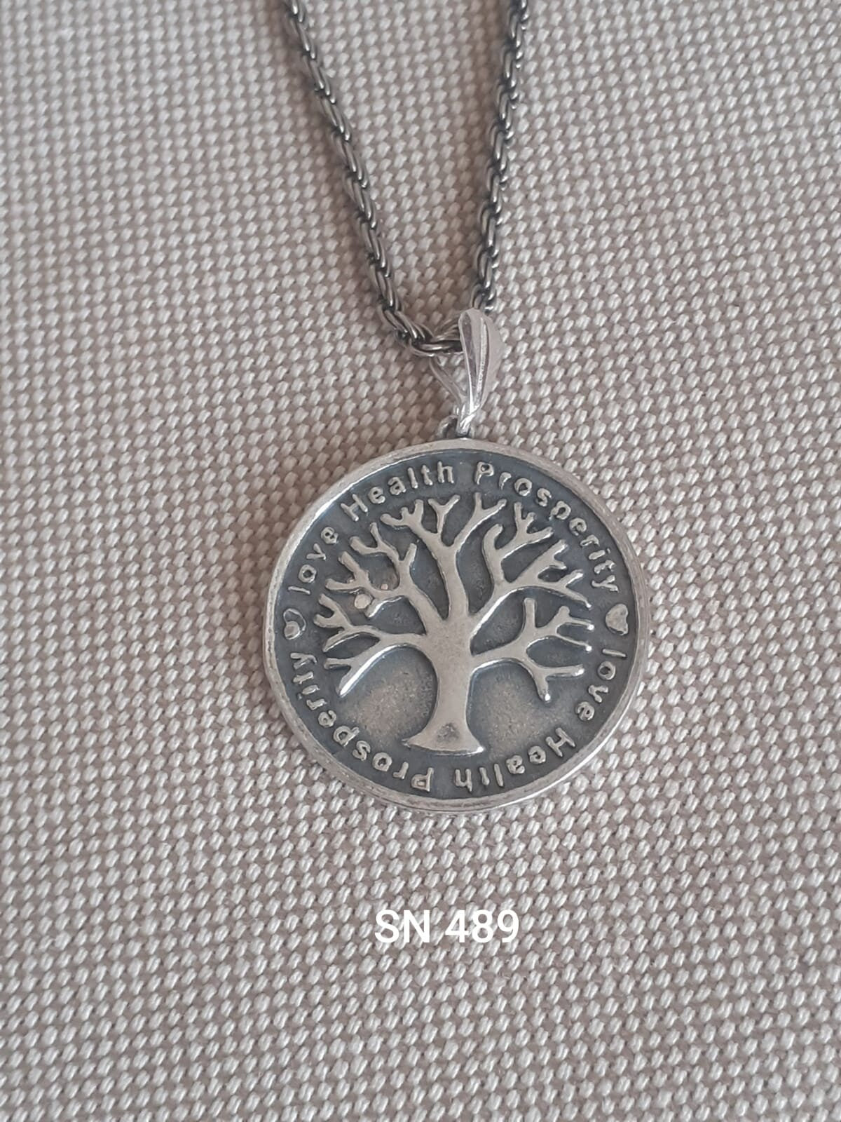 Sterling Silver King Solomon's Seal & Tree of Life Unisex Pendant