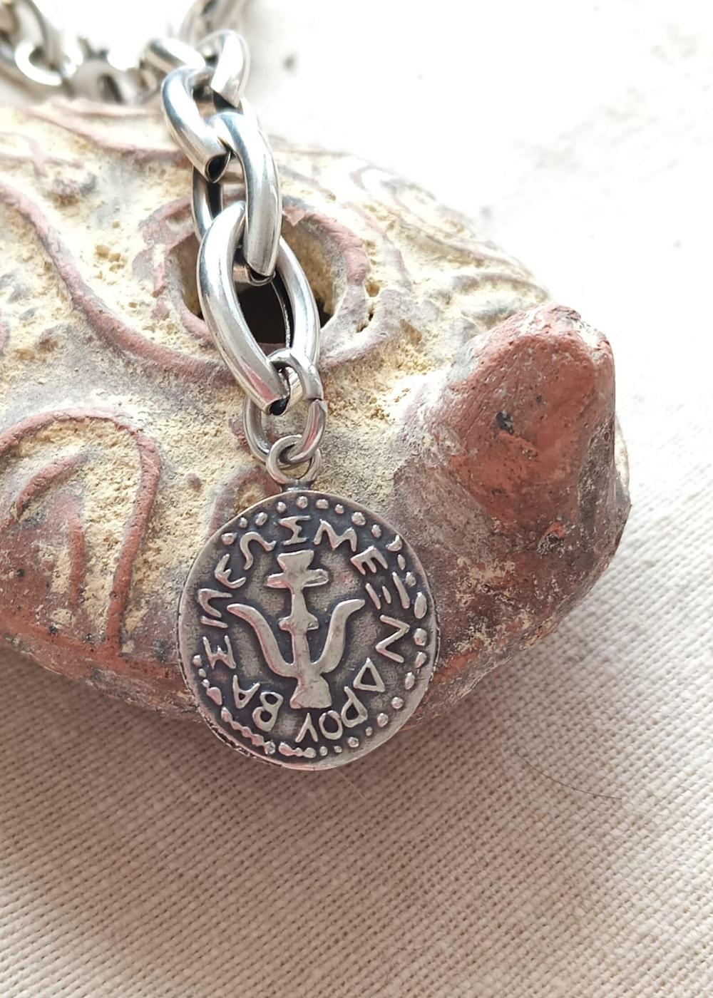 Adjustable Widow's mite ancient Roman pendant necklace