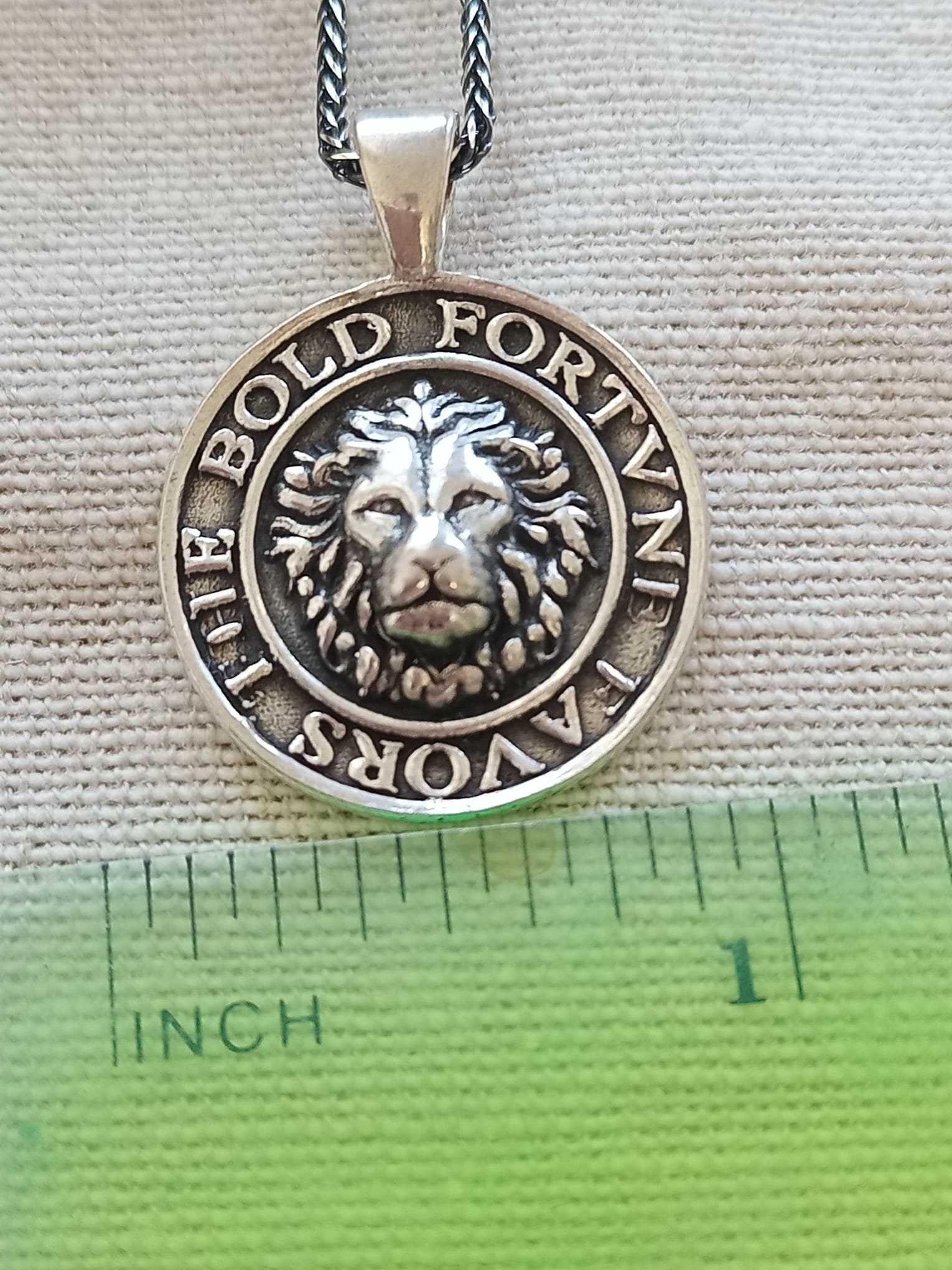 Silver Lion Fortune favors the bold unisex Sterling Silver Pendant
