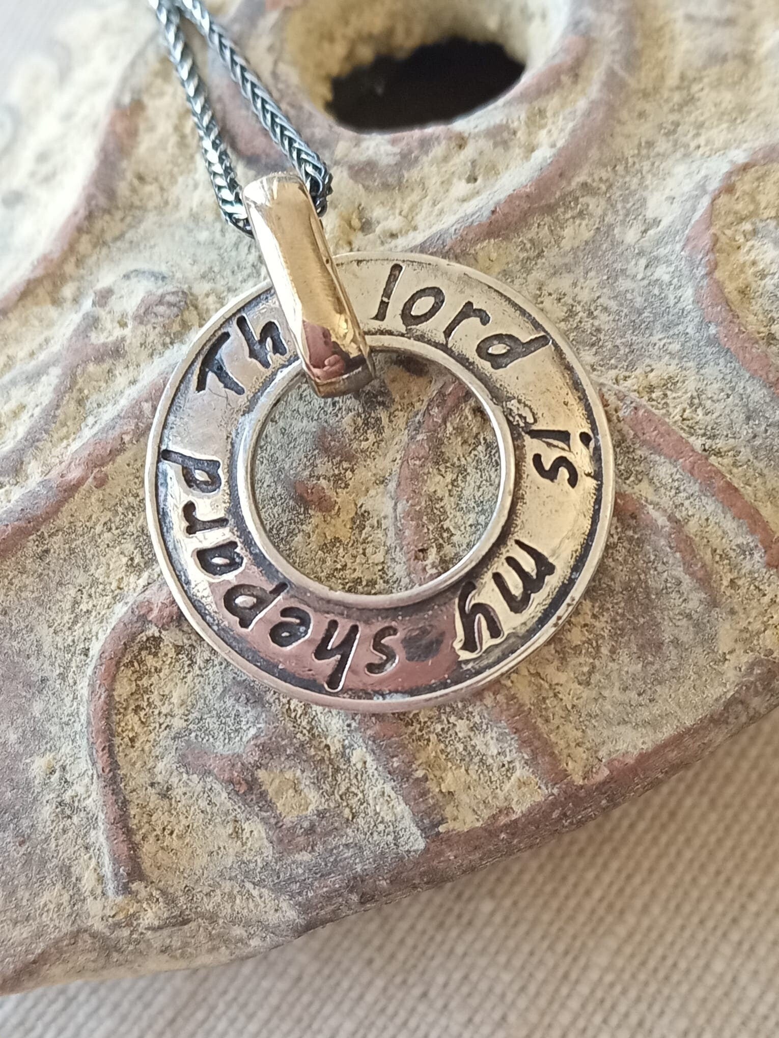 מדליון כסף סטרלינג 925 וזהב יוניסקס