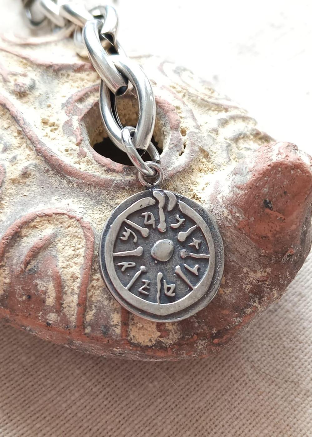 Adjustable Widow's mite ancient Roman pendant necklace