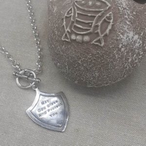 Priestly Benedictine shield necklace