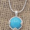 Turquoise silver pendant