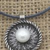 Silver pearl pendant