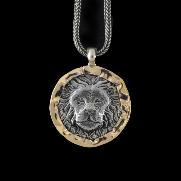 Two tone 14 Karat Gold & Sterling Silver Roar of the lion of Judah