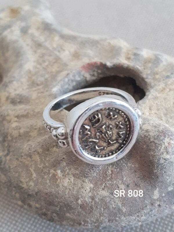 Ancient Coin 925 Sterling Silver Ring