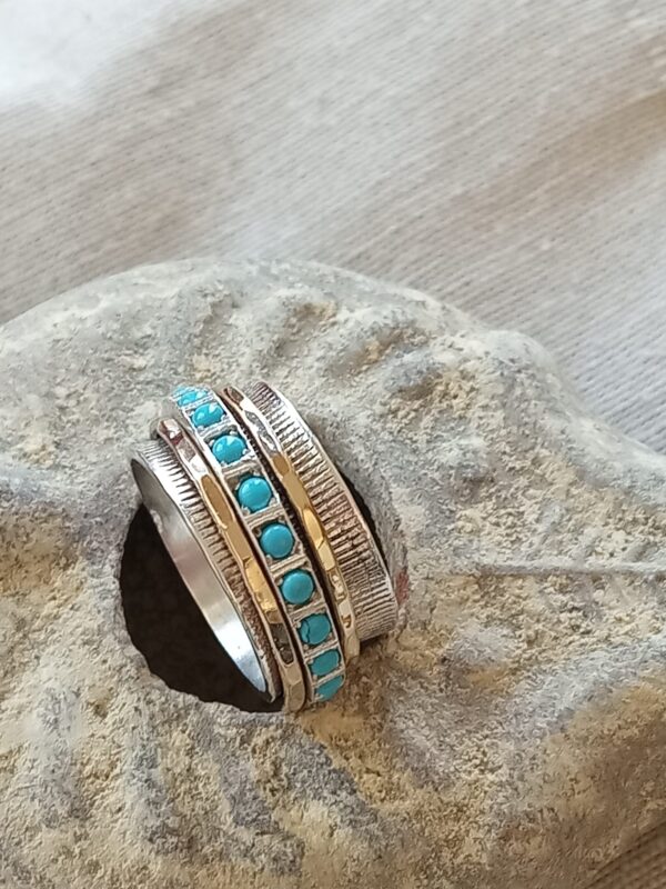 Turquoise spinner ring